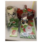 Christmas Lot, Pitcher Casey Pottery, Gift Bags,