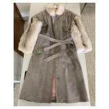 Nubuck Fur Coat, Size 14