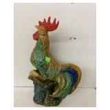 Ceramic rooster figure