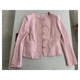 Pink Leather Jacket, Size 10
