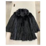 Black Long Haired Fur Coat