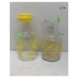 Vntg Pyrex & Libbey juice pitchers