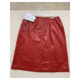 Red leather skirt, Harve Bernard sz 12