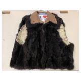 Vest, Black New Zealand Opossum sz XL