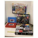 2 Lite Brites, Battleship, Puzzle