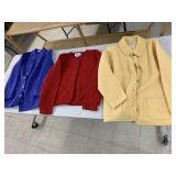 3cnt felted wool coats / jackets, size large