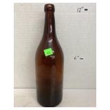 Vntg Berchoff Fort Wayne, IND amber bottle