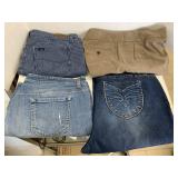 Jeans, slacks, 2 shorts, size 16-18