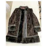 Faux Persian Lamb Coat, Size 16