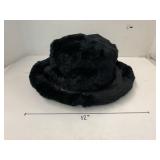 Black Rabbit Fur Hat