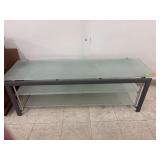 Entertainment Stand w/ Glass Top & Shelving