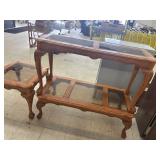 3 Pieces Glass Top Tables