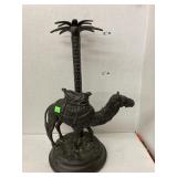 Metal camel & palm figure
