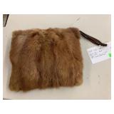 Mink Muff with Zipper Pouch