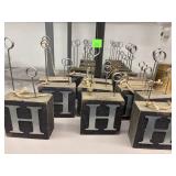 rustic wooden letter photo blocks - all H -