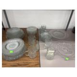 Daisy Clear pressed glass Lot