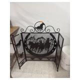 3-panel Western-style decorative fireplace screen