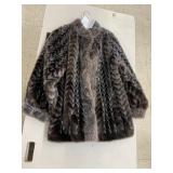 Faux Fur Coat Reversible to Rain Cost sz 48 Bust,