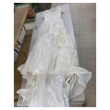 Wedding dress, no size, some yellowing