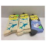 6 shark & 2 swan pairs of socks (sock size 9-11)