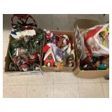 3 boxes of Christmas decor