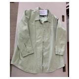 Light Green Suede Leather Jacket, missing button,