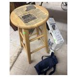 Wooden Stool, Ankle Boot,  & Grab & Go Bag