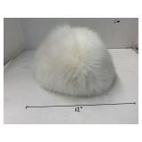 White fox fur Cossack hat