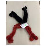 2 Rabbit Fur Scarves w Pom poms