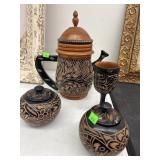 Wooden Carved Serving Set from Haiti