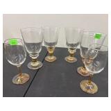 Splash Brown water goblet / Flare Yellow