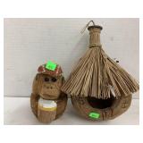 Coconut Monkey and Bird Feeder