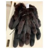 Fur Vest W Tails, Leather Straps to adjust size