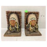 Resin Native American bookends