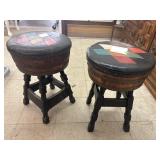 2 Matching Barrel Stools