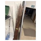 bundle of decorative natural brown willow or twig