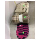New Gloves, Hats, Muff, and Blanket