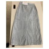 Leather suede Skirt sz 12, Eye needs resewn
