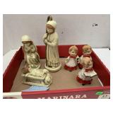 3pc Nativity and 3 choir angels