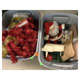2cnt totes of Christmas decor