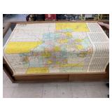 large Fort Wayne Indiana Metro Map 1985