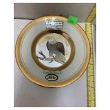 Bald Eagle Plate, 24K Gold Rim