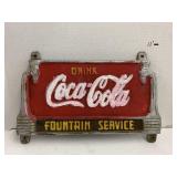 Beth 1930s cast iron wall hanging sign