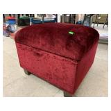 Foot stool with storage, some pet hair