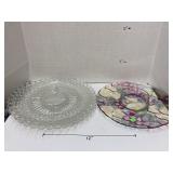 Glass fruit/vegetable serving platters