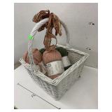 Basket and yarn