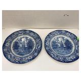 2 Liberty Blue plates