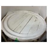 White Washed Wooden Tray approximately 24 Inches