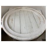White Washed Wooden Tray approximately 24 Inches