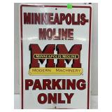 Minneapolis Moline Metal Sign, Still in Plastic